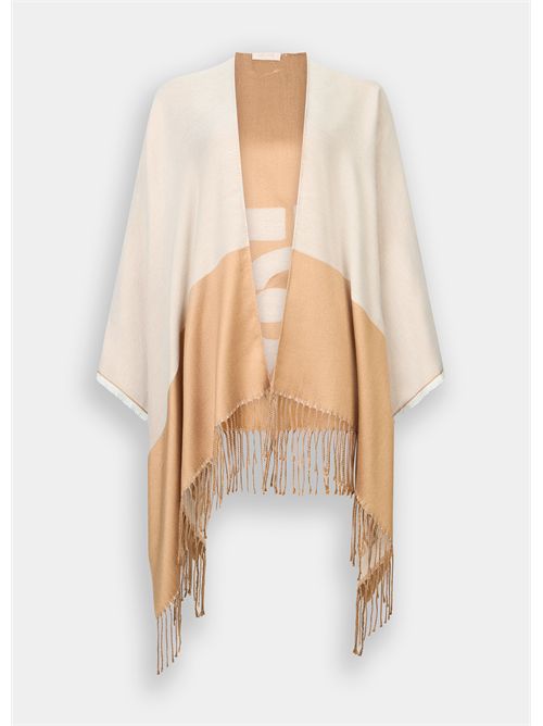 Poncho con logo e frange LIU JO | 2F5031T0300/10701